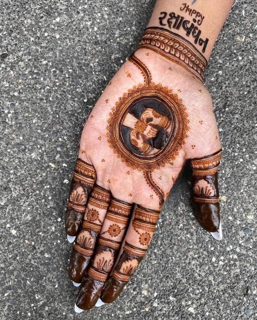 Modern Mehndi Design for Raksha Bandhan