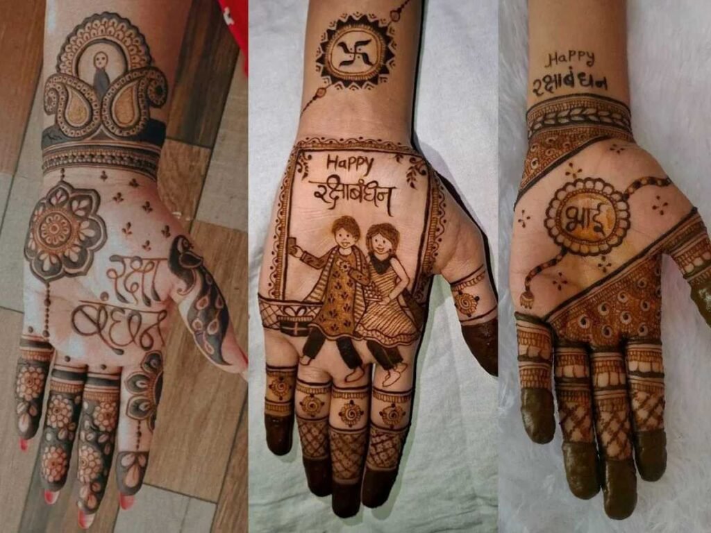Modern Mehndi Design for Raksha Bandhan